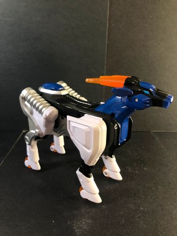 Figurine Power Rangers Jungle Fury geki gazelle Zord Gekiranger Bleu Bandai robot megazord