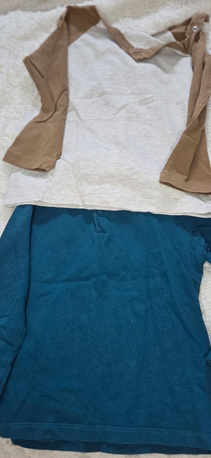Lot 2 tee-shirts manches longues 24 mois 92 cm - photo numéro 2
