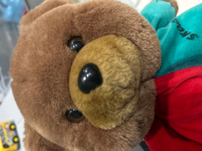 Ours brun habillé bi colores imprimé publicitaire - photo numéro 4