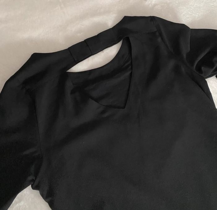 Jolie Robe Droite Noire Dos Ouvert Taille L - photo numéro 13