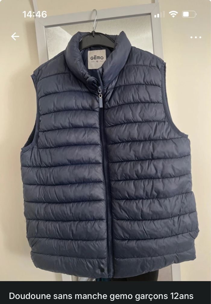 Doudoune sans manches taille 12 ans