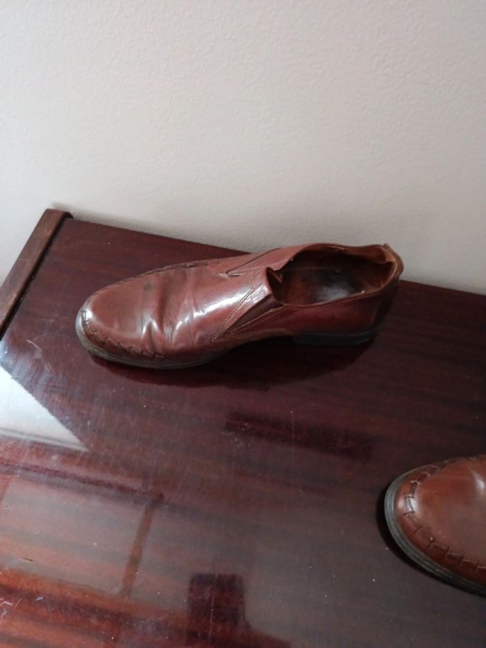 Mocassins vintage en cuir taille 43 - photo numéro 2