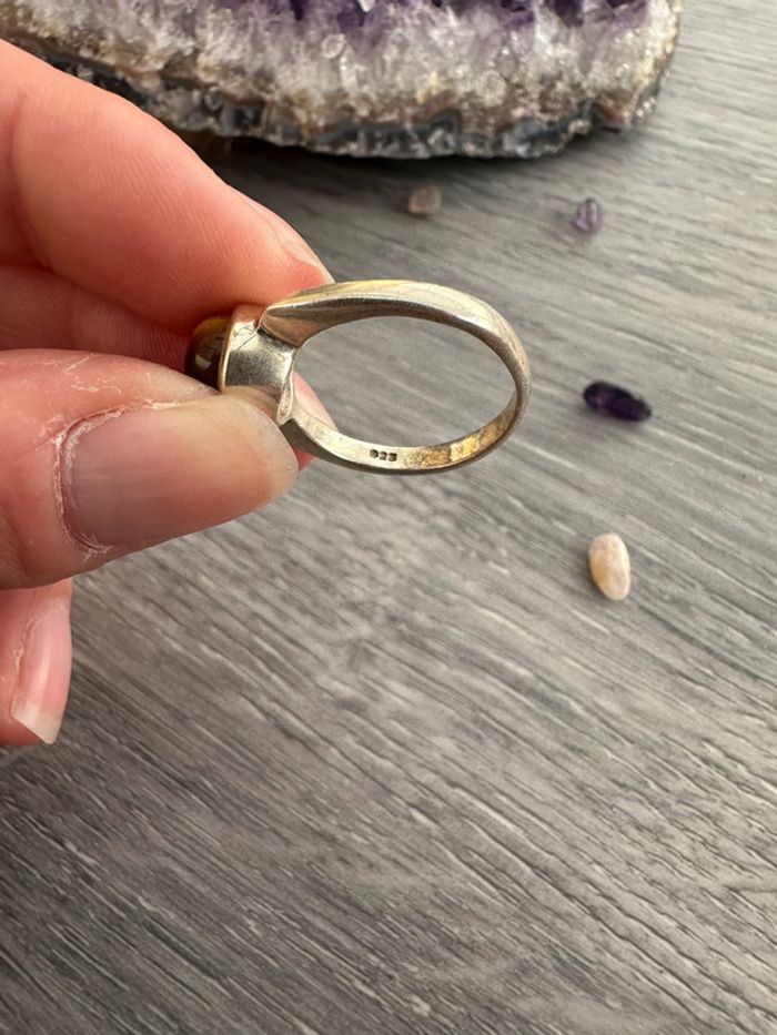 Bague en œil de tigre véritable - Pierre naturelle - photo numéro 8