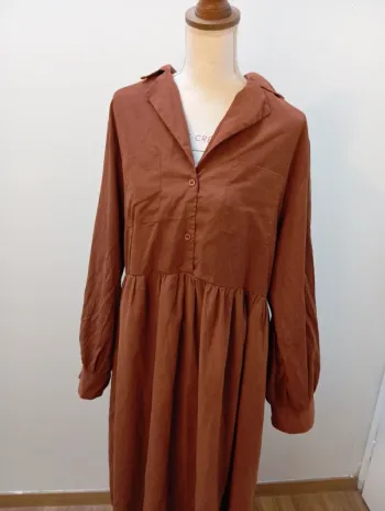 Robe manches longues marron Shein taille 3XL