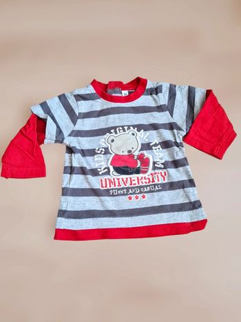 T-shirt manches longues effet 2 en 1 garçon