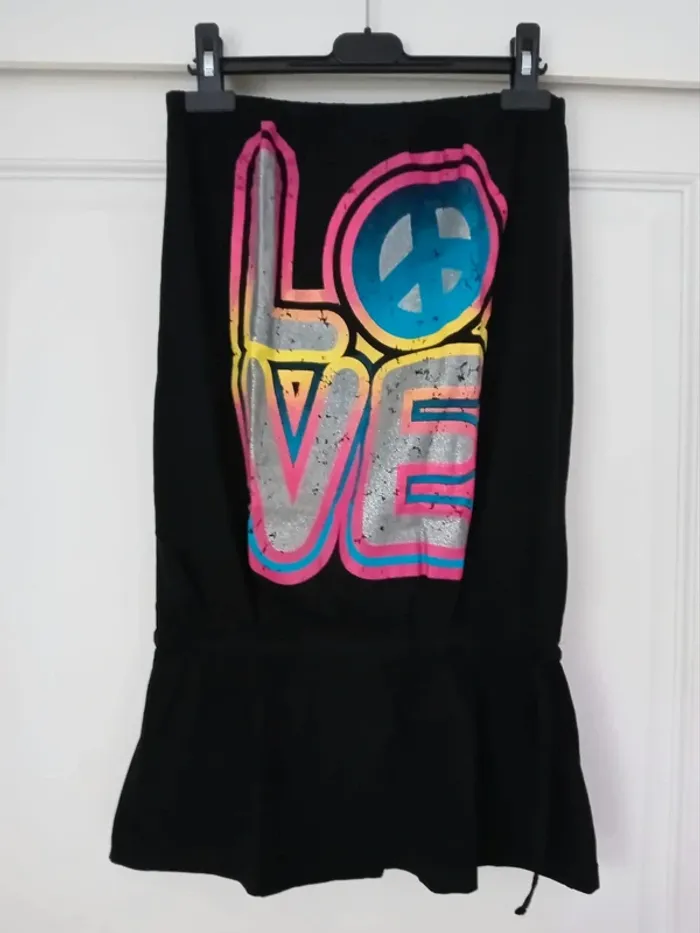 Tunique dos nu t-shirt noir taille M 38/40