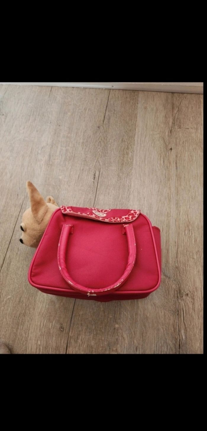 Chien avec sac