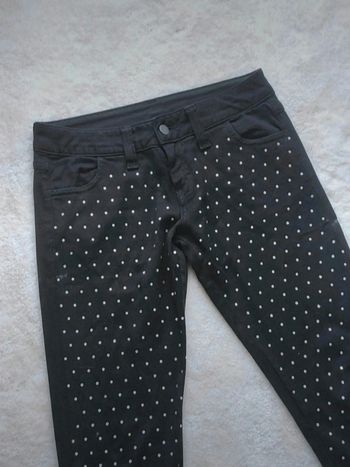 Magnifique jean noir Maje 36 strass comme neuf coton élasthanne