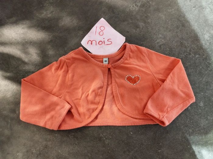 Gilet boléro orange 18 mois