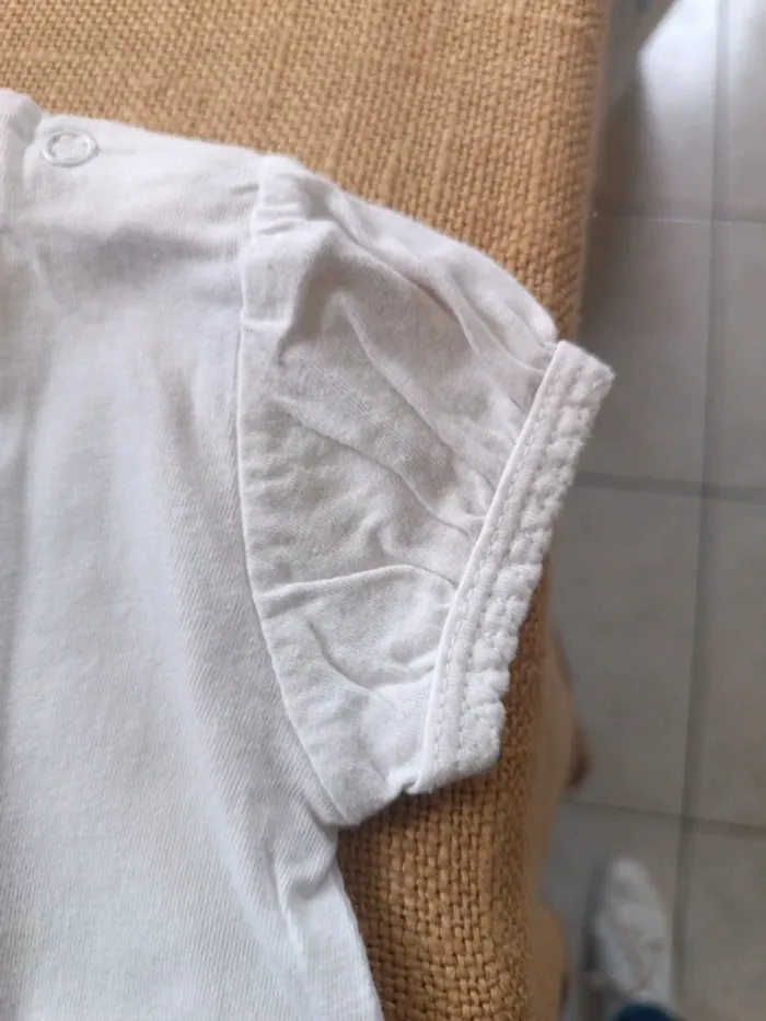 T-shirt blanc Mes p'tits basics 18M - photo numéro 5
