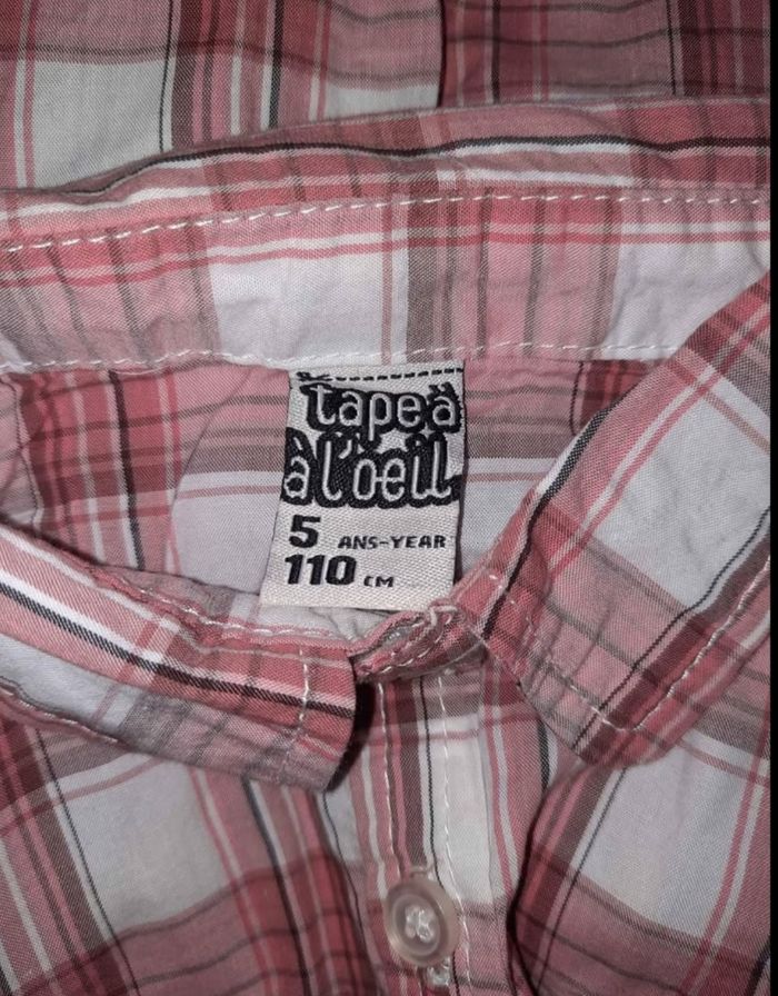 Chemise tape à I œil taille 5 
ans - photo numéro 2