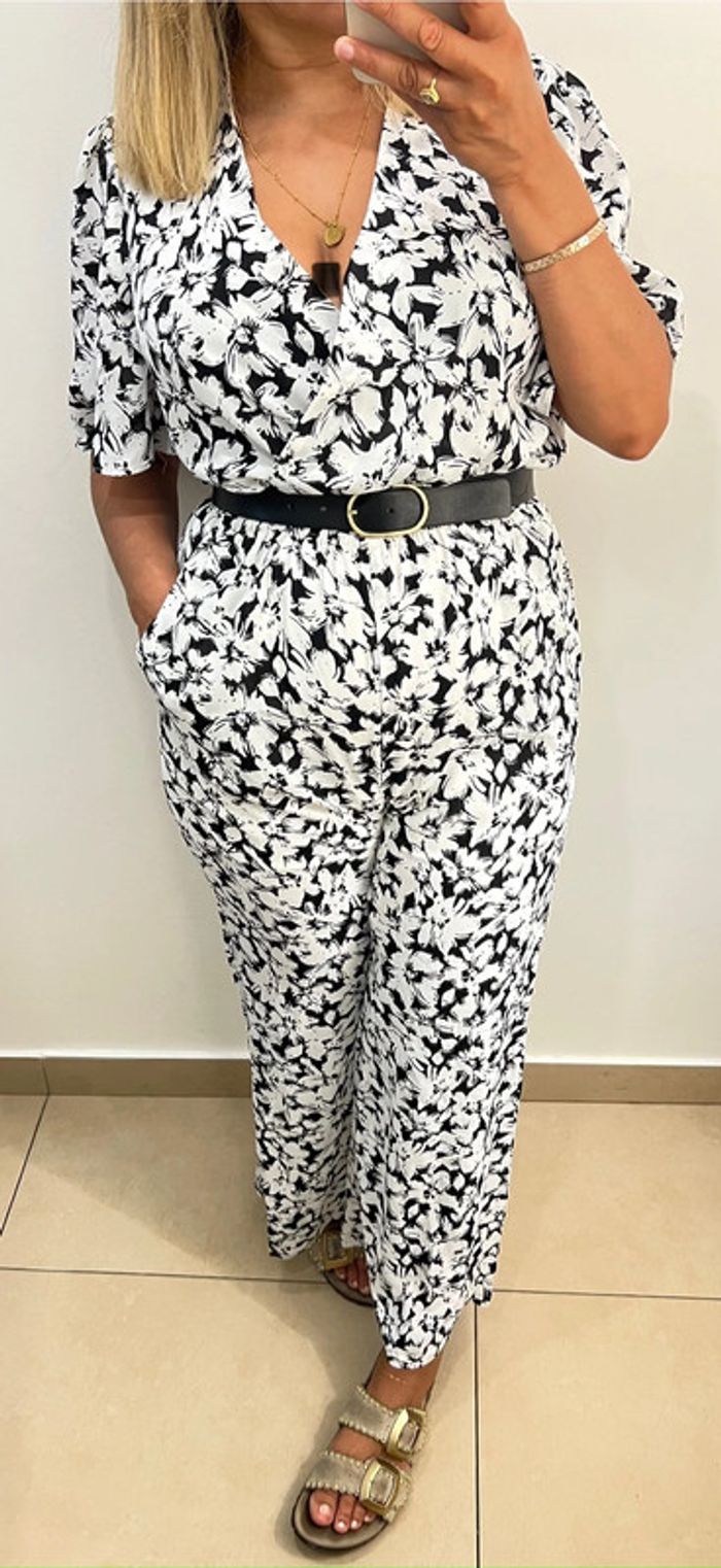 🖤Combinaison fluide à imprimé floral Taille M-L Ikoone & Bianca - photo numéro 5