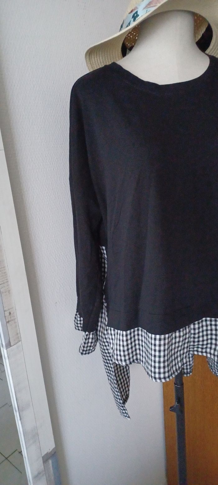 Très joli pull chemise court devant et long dernier femme T U - photo numéro 3