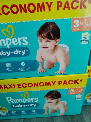 2 carton couche pampers taille03