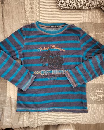 Haut polaire motif moto 8 ans