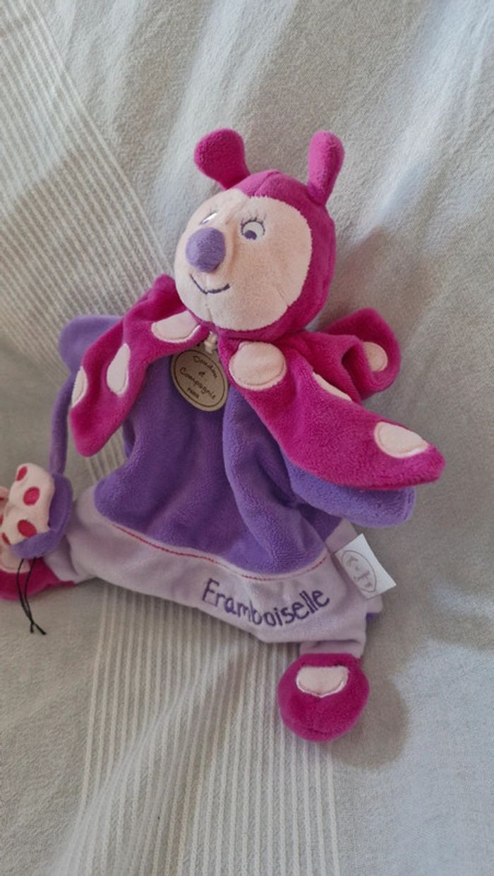 Doudou marionnette coccinelle framboiselle Doudou et compagnie - photo numéro 2