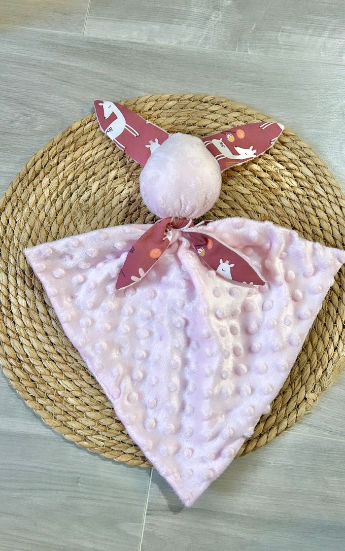 Doudou biches rose fait main