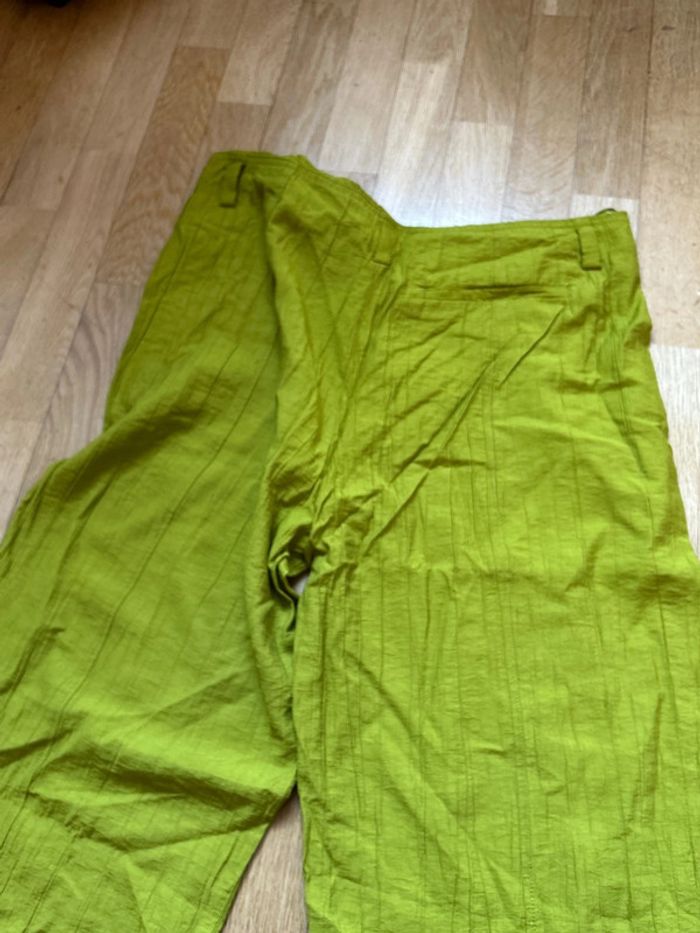 Pantalon Zara Vert T XL façon Organza - photo numéro 6