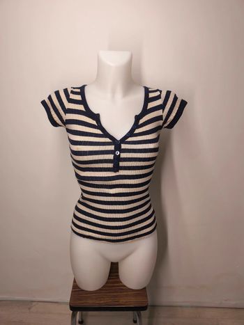 T-shirt Loona Femme Taille 1 Beige-bleu