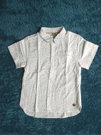 Chemisette Orchestra blanche motif bleu 6ans
