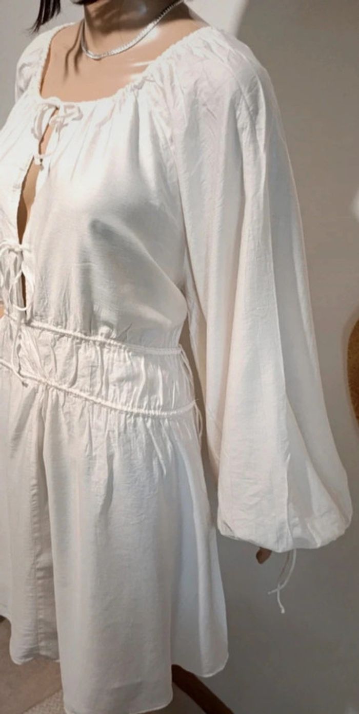 Robe de plage originale écru ultra large H&M taille S - photo numéro 2