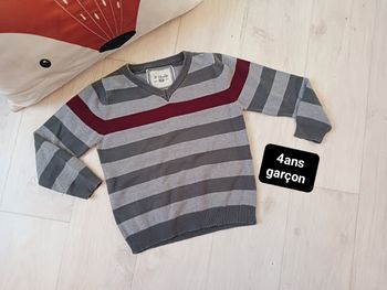 Pull à rayures 4ans garçon
