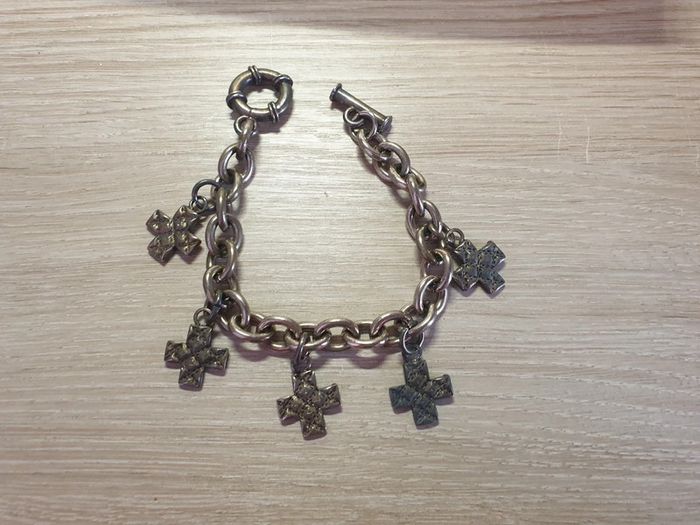 Magnifique bracelet métal argenté vintage