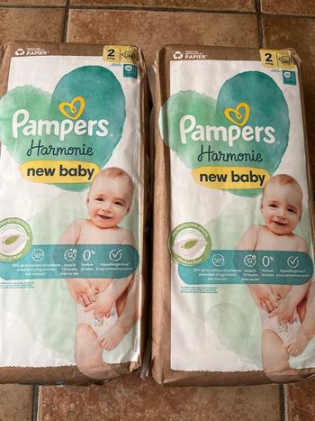 Lot x2 Paquets Couches Pampers Harmonie 