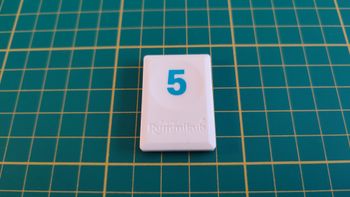 Tuile chiffre 5 cinq bleu pièce détachée L'original Rummikub chiffres M&M Ventures 2014 #E31