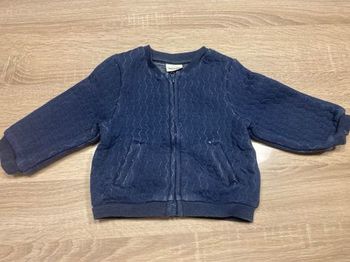 Gilet zip bleu marine 12 mois fille 