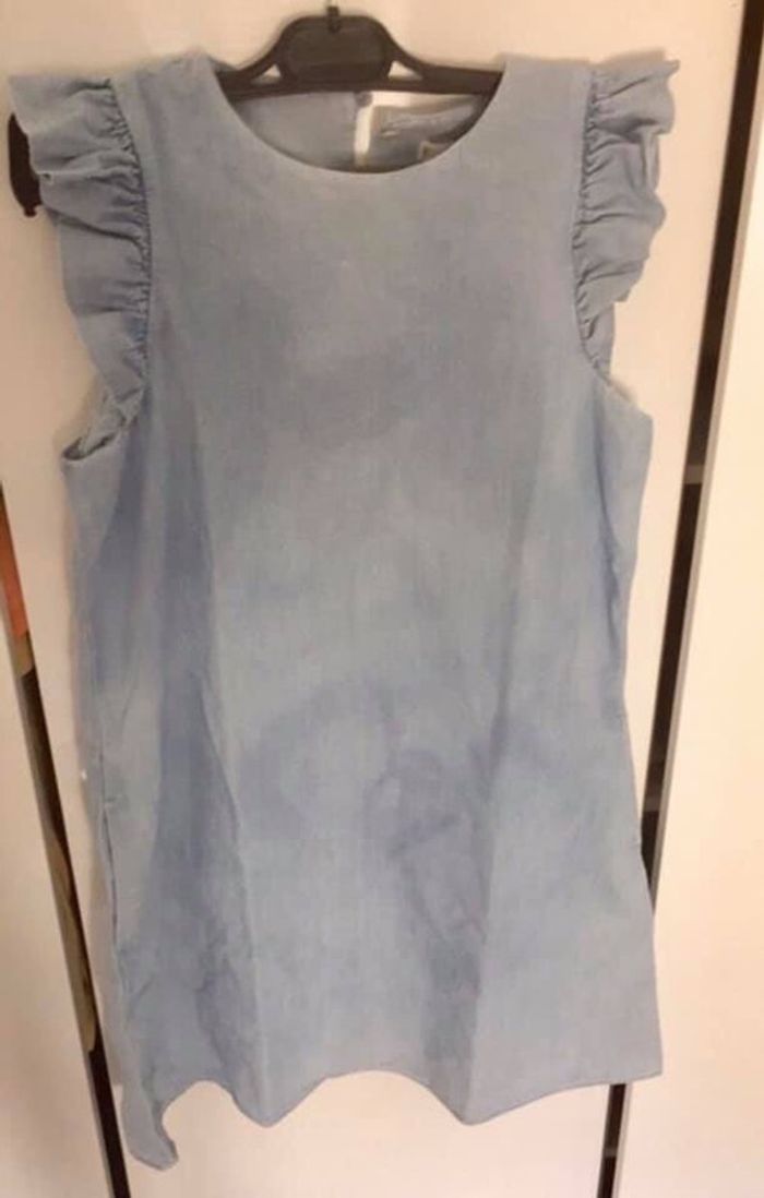 Robe en jean à volants Mango