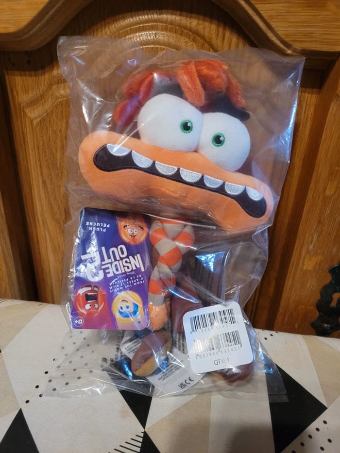 Peluche anxiété disney vice versa inside out2 neuf