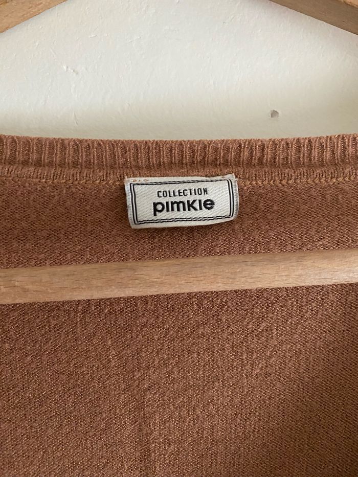 Pull col v marron pimkie - photo numéro 4