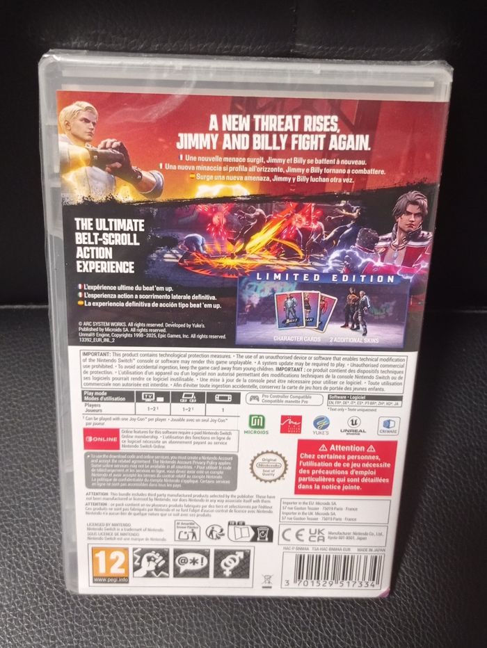 😍 double dragon revive édition limitée sur Nintendo Switch - photo numéro 2