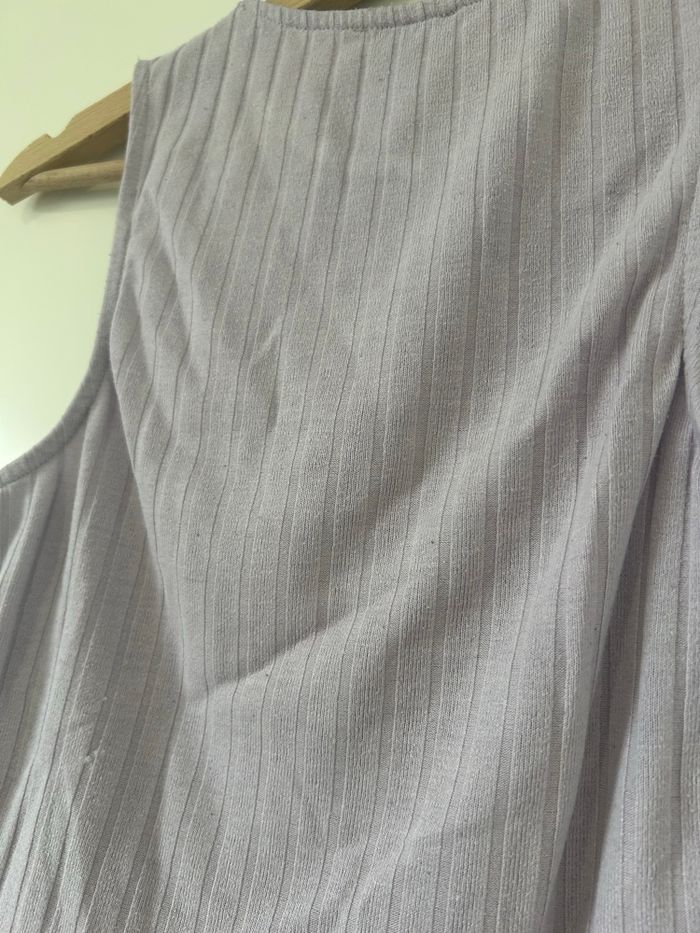Top sans manches côtelé mauve – Jennyfer – Taille M - photo numéro 3