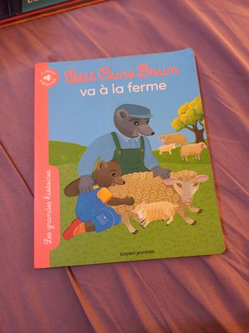 Livre petit ours brun va a la ferme
