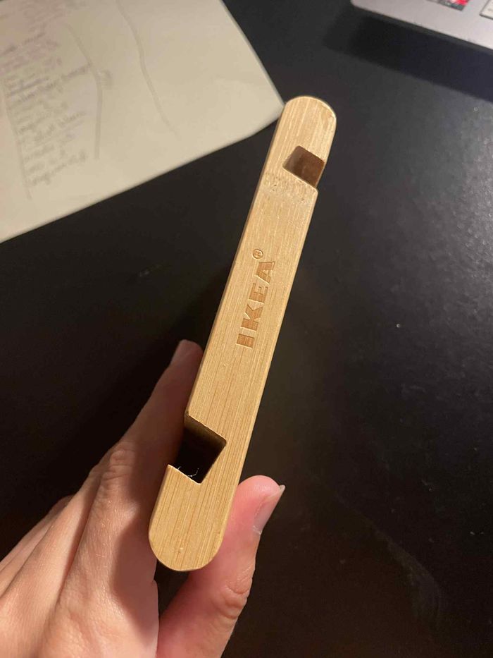 support téléphone en bois - photo numéro 3