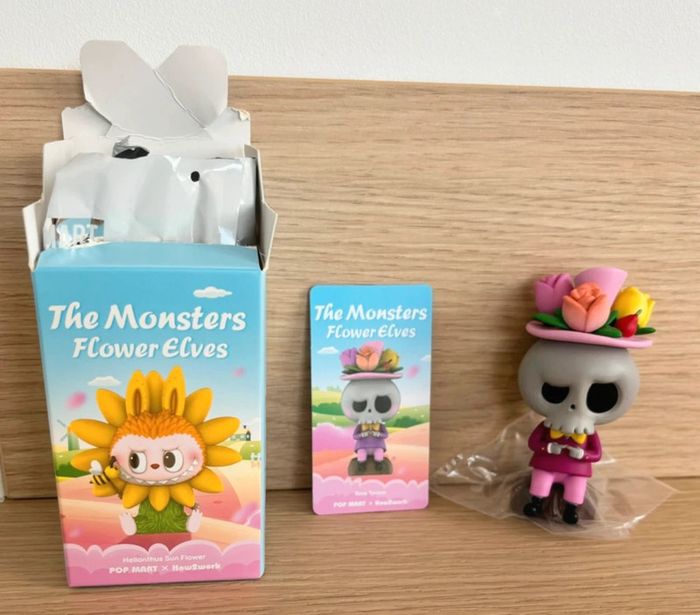 Mini figurine jouet figurine POP Mart x labubu The Monsters Flower Elfes Rose Ty