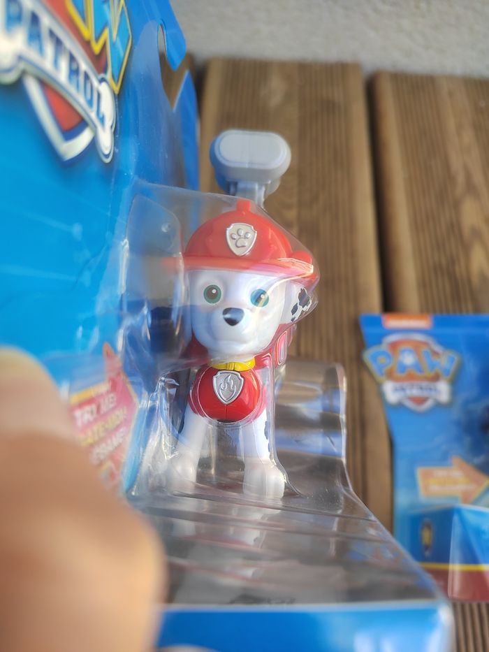 Lot 4 figurines Paw Patrol Pat’Patrouille – Marshall, Chase, Skye, Rubble – Neuf sous blister - photo numéro 6