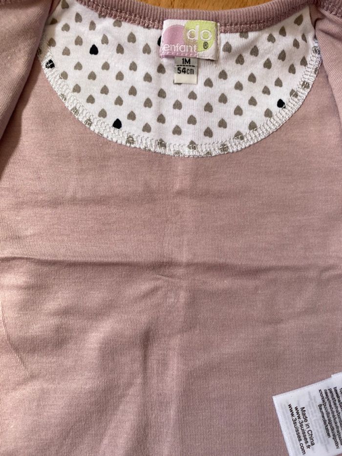 Beau gilet mauve T. 1 mois/54 cm fille neuf - photo numéro 5