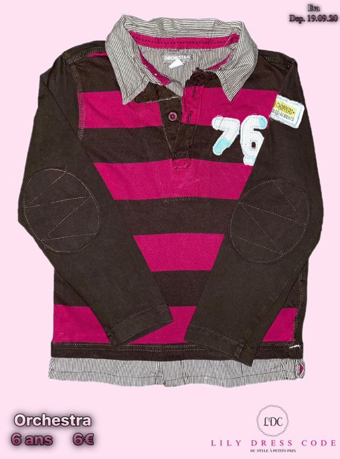 💕 polo ml marron fushia SOLDÉ-90%💕