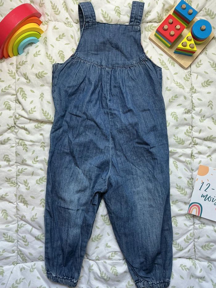 salopette en jean bleu 12/18 mois H&M - photo numéro 7