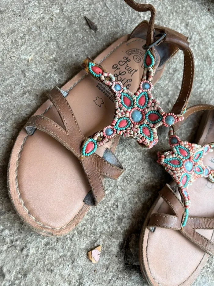 Sandales fille taille 33 - photo numéro 2