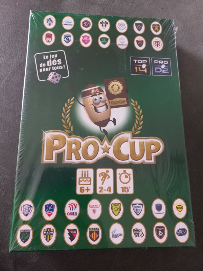 Jeu société dés pro cup rugby top 14 d2