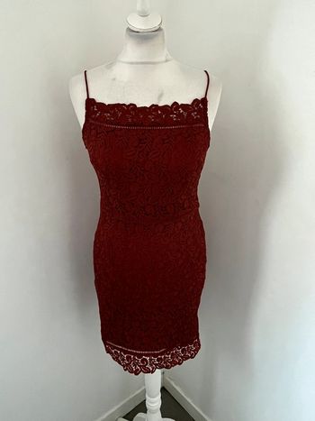 Robe en dentelle terra cota mango S