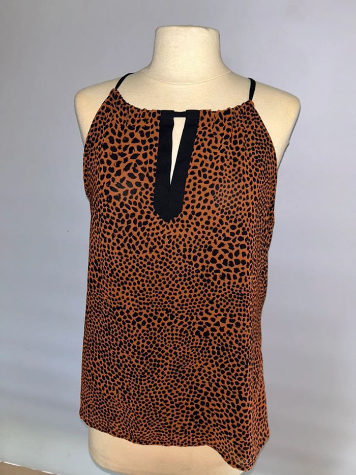 Top à bretelles léopard