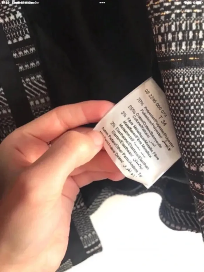 Veste à fils métallisés dorés Lady Blush taille 34 - photo numéro 13