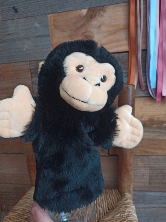 Peluche marionnette singe Re pets nature planet tbe - photo numéro 4