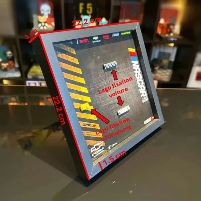 Cadre 3D LEGO Nascar – Format 20x20 cm - photo numéro 6