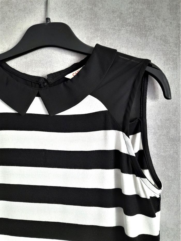 T-shirt à rayures sans manche - Camaïeu - photo numéro 3